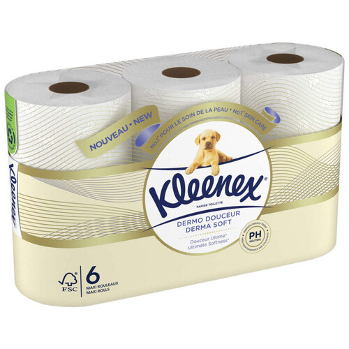Kleenex® Papier toilette Dermo Douceur x6