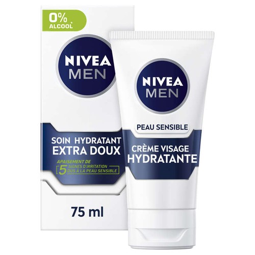 Nivea Soin Apaisant Sensitive, Sans Parfum, Sans Alcool, Hydrate Et Protège 75ml