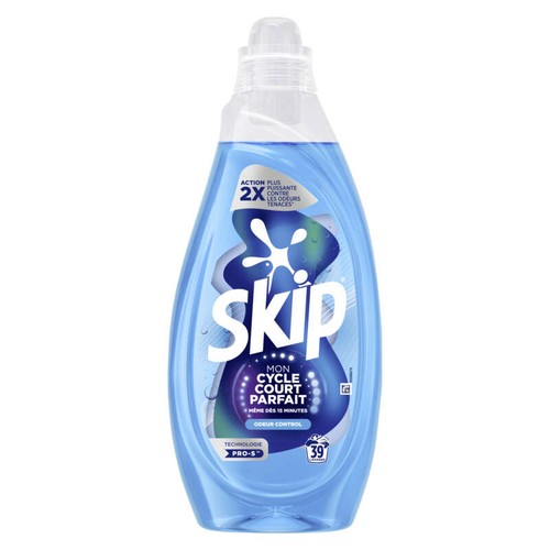 Skip Lessive liquide Mon cycle court parfait Odeur control x39