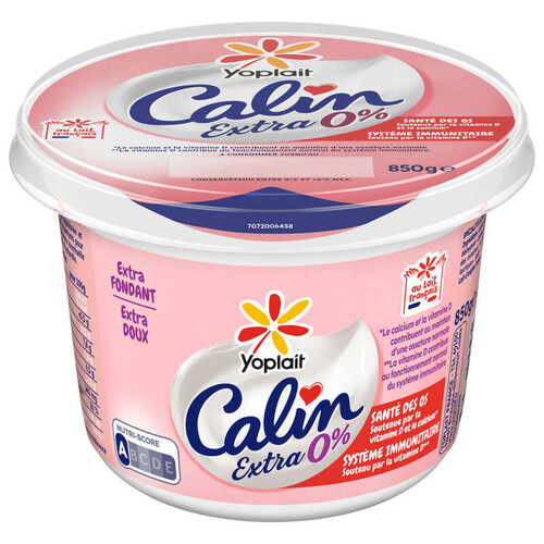 Yoplait Calin Extra Fromage Blanc Nature 0% M.G. Pot 850g