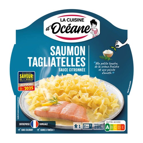 La Cuisine d'Océane Saumon Tagliatelles sauce citronnée 285g