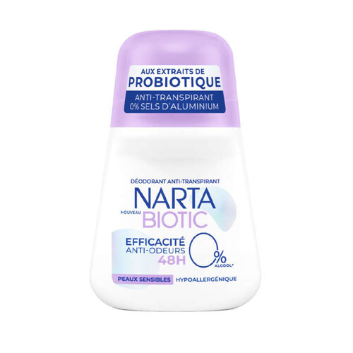 Narta Déodorant Bille anti-transpirant Biotic  50ml