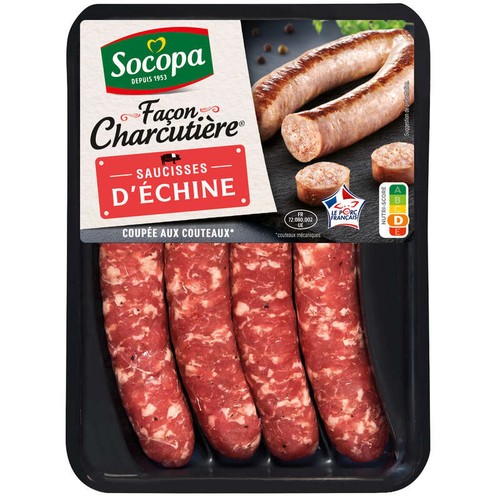 Socopa Saucisse d'Échine Coupé aux Couteaux 4x70g