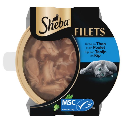 Sheba Filets Au Poulet Et Au Thon Msc Pour Chat Adulte 60g