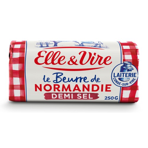 Elle & Vire Elvir Beurre de Normandie Demi-Sel 250g