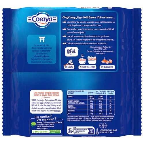Coraya L'Original Bâtonnets de Surimi 180g