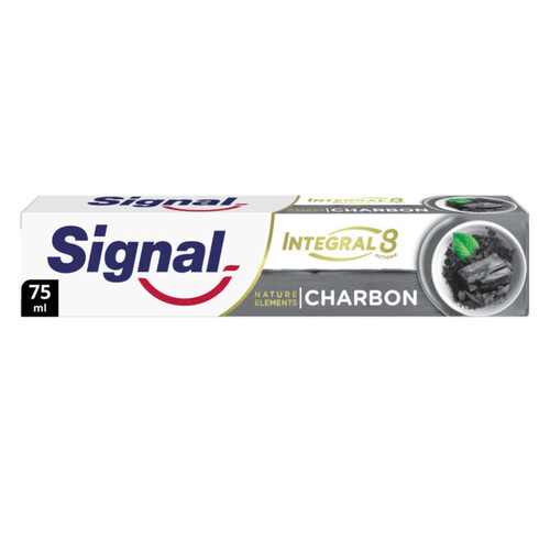 Signal Dentifrice Antibactérien Integral 8 Nature Elements Charbon Blancheur & Détox 75Ml