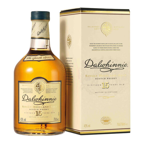 Dalwhinnie Whisky Ecosse Highland Single Malt 15 Ans 43 % Vol. 70cl