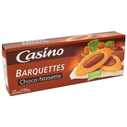 Casino Barquettes - Chocolat - Noisette - Gouter enfant - 120g