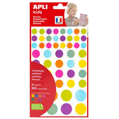 Apli Gomettes Rondes Pastel x624