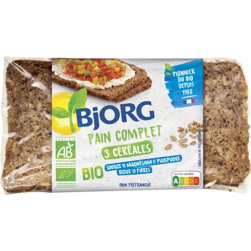 Bjorg Pain Complet 3 Céréales Bio 500g