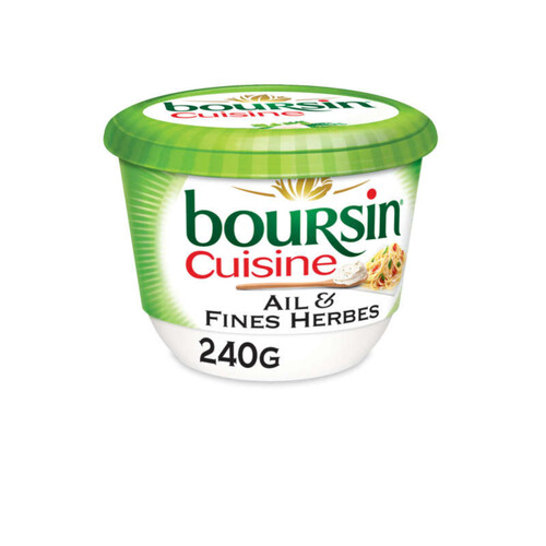 Boursin fromage cuisine ail et fines herbes 240g