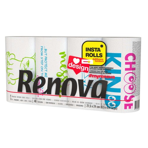 Renova Essuie-Tout design Instagramme x4