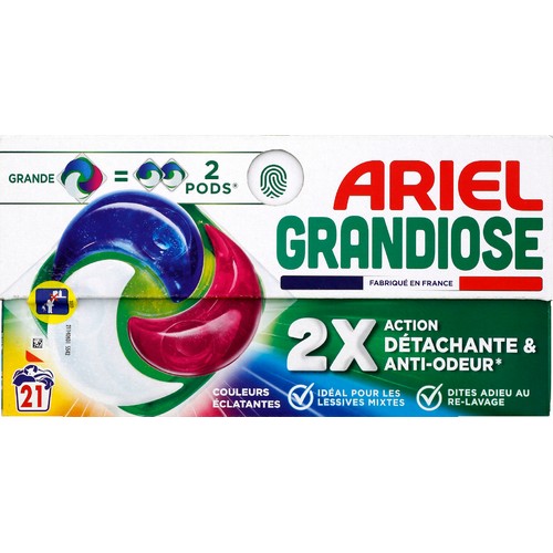 Ariel Pods Couleurs Eclatantes *21 Lavages 762g