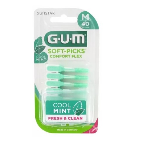 Gum Soft-Picks Comfort Flex Cool Mint  Taille : Medium x40 Unités