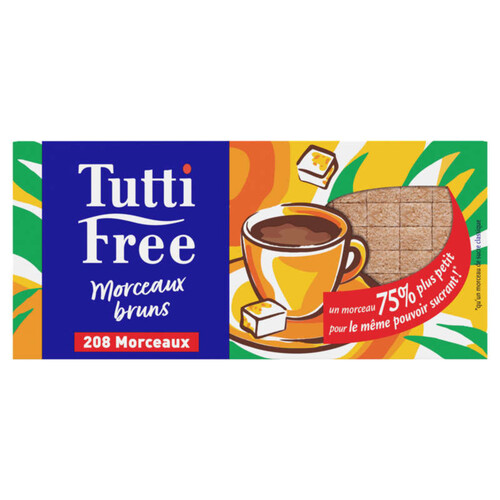 Tutti Free édulcorant bruns en morceaux le pack de 290g