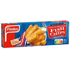 Findus colin d'Alaska façon Fish & Chips 364g.