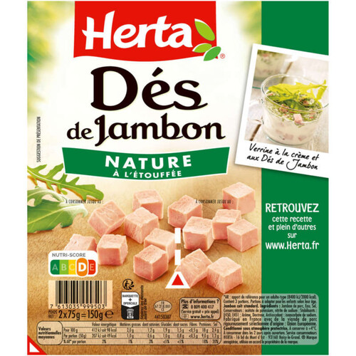 Herta Dés de jambon 2x75g