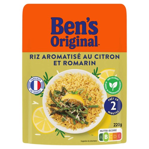 Ben's Original Riz aromatisé au citron et romarin micro-ondable 220g