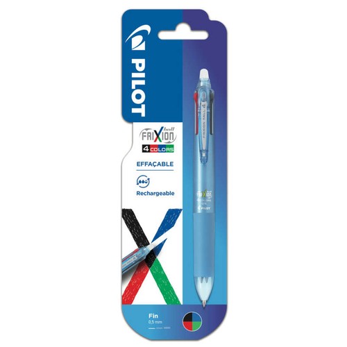 Pilot Roller effaçable Frixion 4 couleurs Bleu