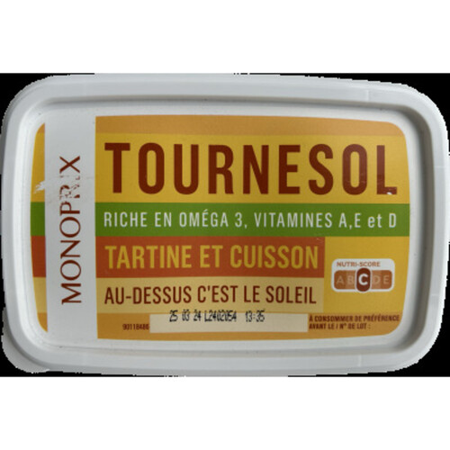 Monoprix tournesol tartine et cuisson 250g