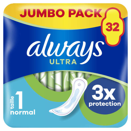 Always ultra jour serviettes normal (taille 1) 32 serviettes