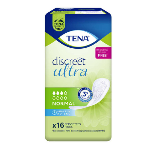 Tena Serviettes Discreet Ultra Normal x16