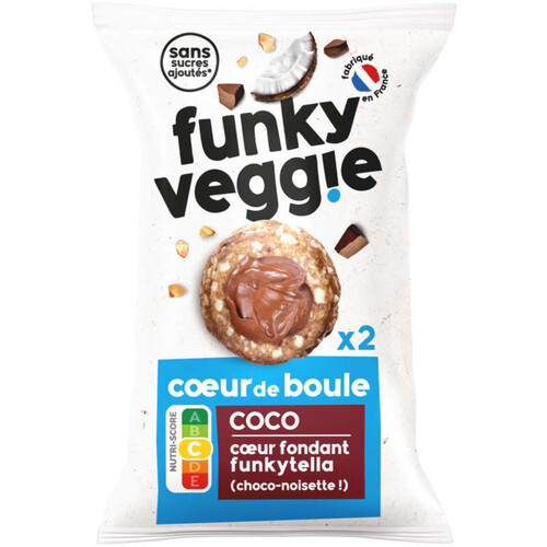 Funky Veggie Coeur de boule coco coeur fondant funkytella bio 36g
