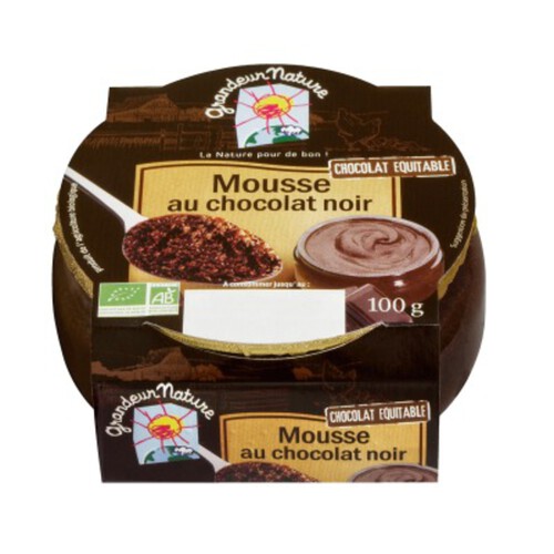 [Par Naturalia] Grandeur Nature Mousse Au Chocolat Noir 100G Bio