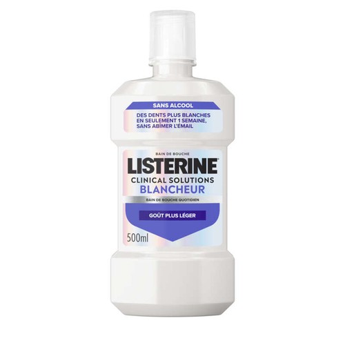 Listerine Bain de bouche blancheur sans alcool 500ml