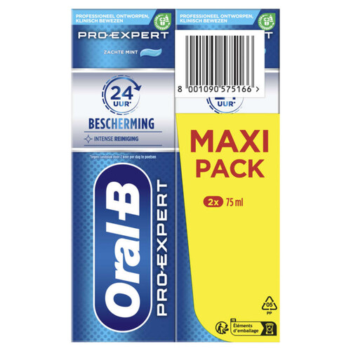 Oral-B pro-expert nettoyage intense dentifrice 2x 75ml