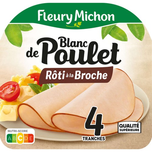 Fleury Michon Blanc De Poulet Rôti À La Broche x4