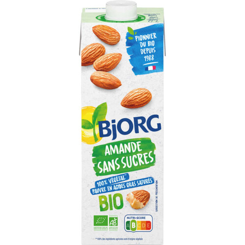 Bjorg Lait d'amande sans sucres bio 1L