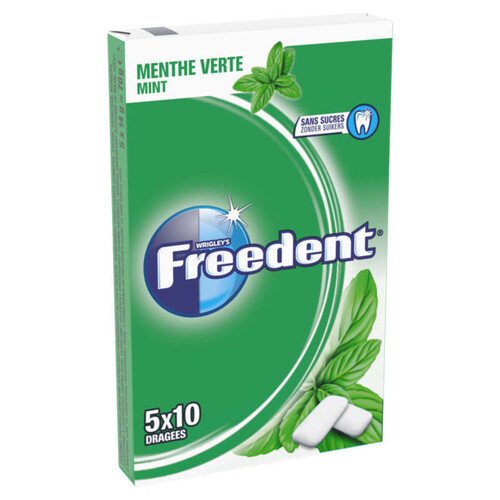 Freedent Chewing-gum Menthe verte sans sucres 70g