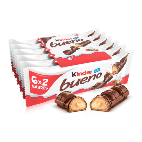Kinder Bueno Lot 6x2 Gaufrette Enrobée De Chocolat 258g