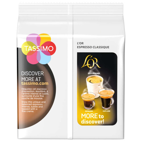 Tassimo Café L'Or Espresso Classique x16 dosettes 140g