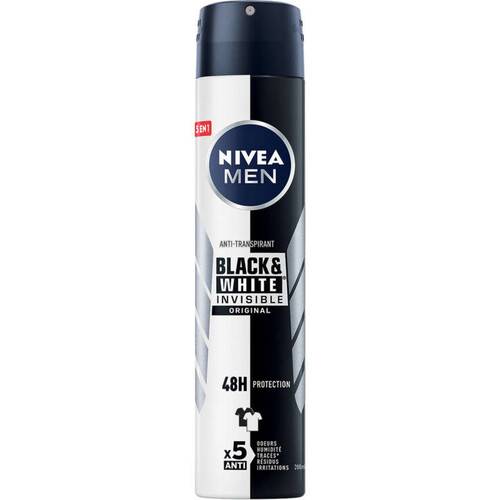 Nivea Men déodorant black and white 48h 200ml