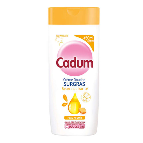 Cadum Crème Douche Surgras Beurre de Karité 450ml