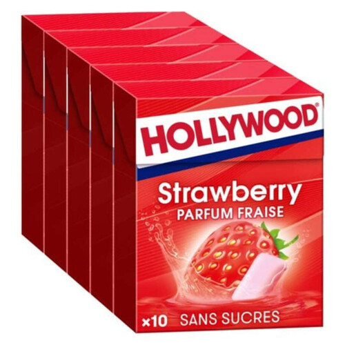 Hollywood Chewing-gum Fraise sans sucres 70g