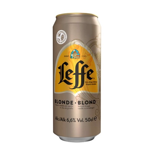 Leffe Bière blonde abbaye en canette 50cl