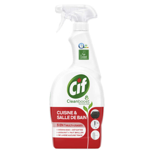 Cif Cleanboost Spray Nettoyant Cuisine & Salle de Bain 750ml