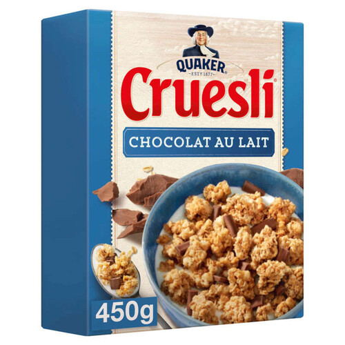 Quaker Cruesli Céréales Chocolat Au Lait 450 G