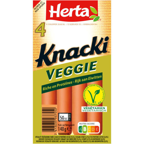 Herta Knacki saucisses végétales x4