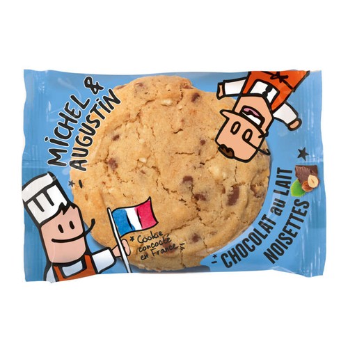 Michel et Augustin cookie au chocolat au lait et noisettes 70g