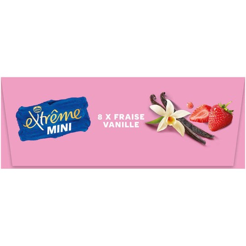 Extrême mini fraise vanille x8