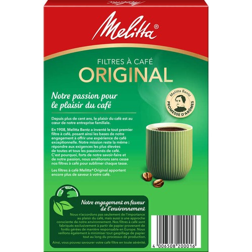 Melitta Filtres À Café Original 1x4 x40