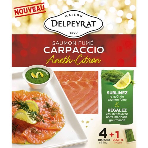 Delpeyrat Carpaccio Saumon Fumé Aneth Citron 140g