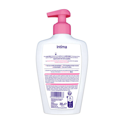 Intima Natural Gel Toilette Intime Extra Doux Hamamélis  200ml