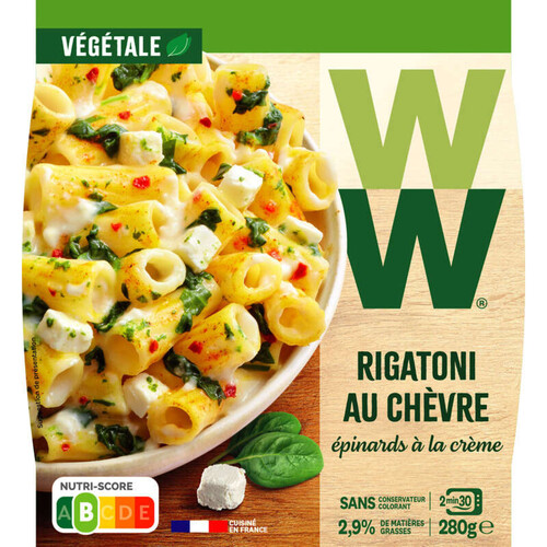 WeightWatchers Rigatoni chèvre épinard 280g