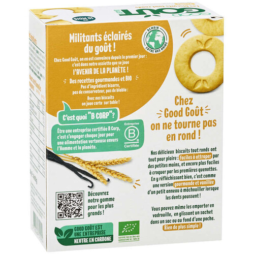 [Par Naturalia]  Good Goût Biscuits Bio Vanille Dès 10 Mois 80g